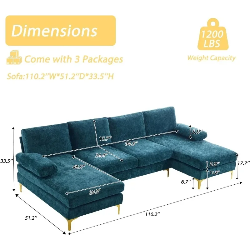 Convertible Sectional Sofa 110