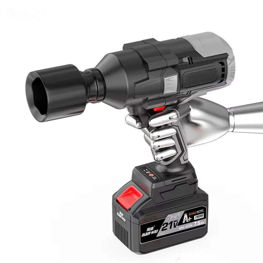 Industrial Grade High Torque Electric Wrench 21V Lithium Battery Power Comprehensive Auto Repair Impact Wrenches Tool