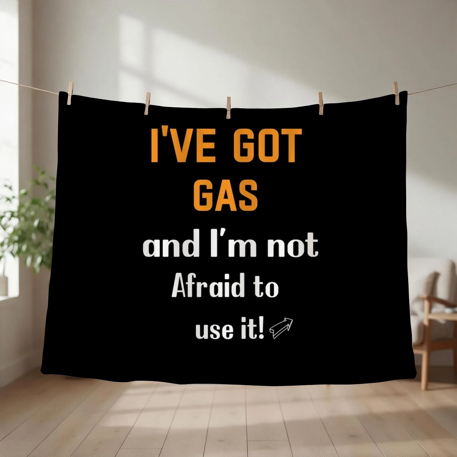 I&x27;ve Got Gas, and I&x27;m not Afraid to use it!&quot Throw Blanket couch cozy soft plush fuzzy picnic outdoor blanket