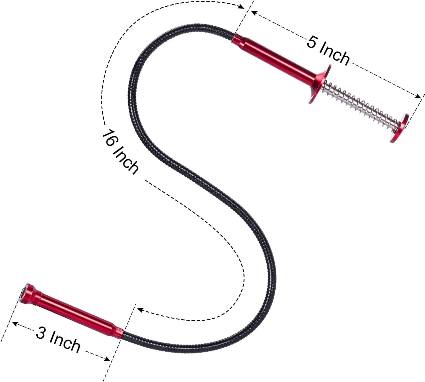 Bendable Flexible Pickup Tool, 24'' Four Claw Grabber Tool