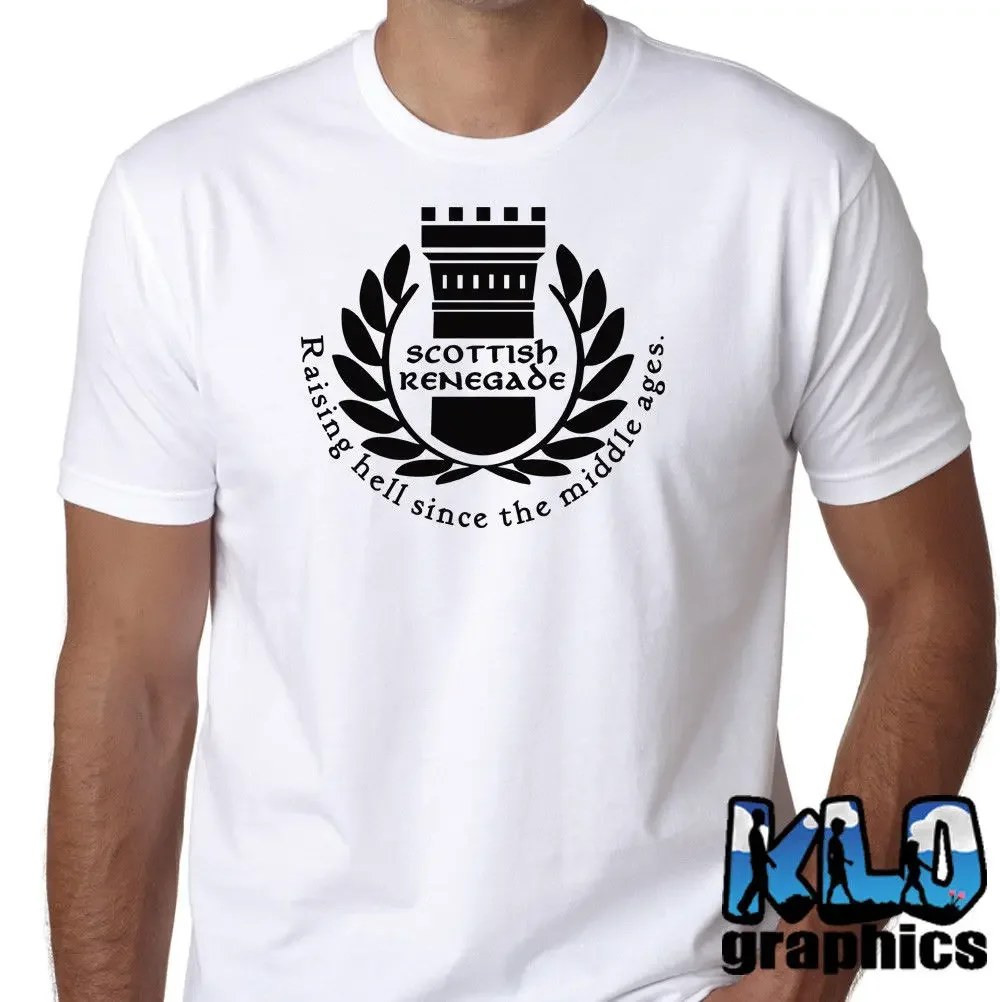 Newest Fashion Scottish Renegade Raising Hell Since The Middle Ages T-Shirt Funny Scotland Clan100% Cotton  Tee Shirts