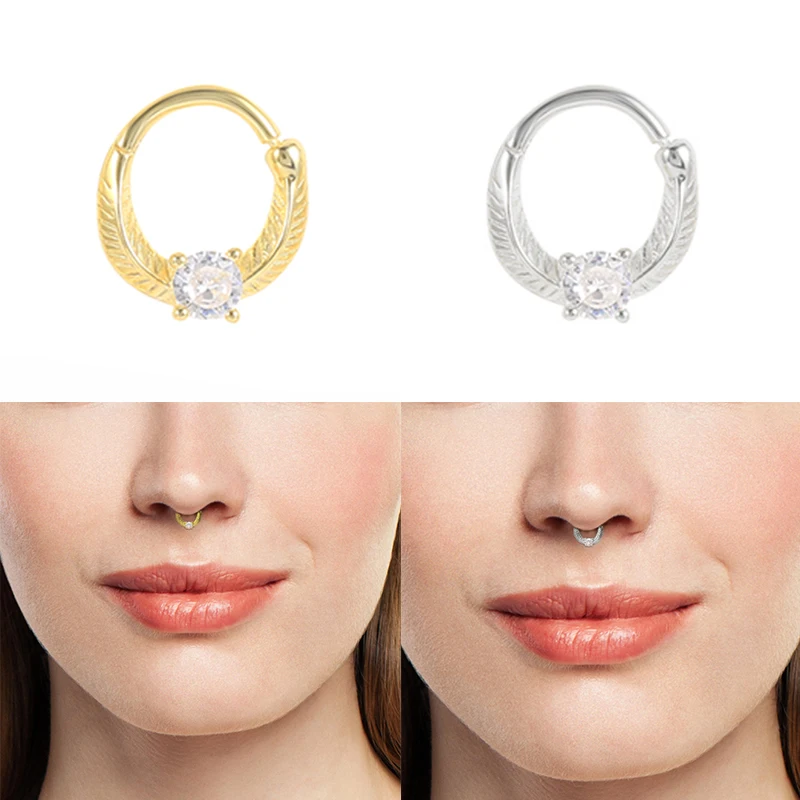 1PC Septum Piercing Daith Piercing For Women Nose Ring Ear Bone Nose Hoop Tragus Buckle Ring Hoop Tendy Body Chic Jewelry Gift