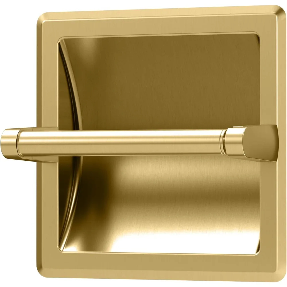 ที่ใส่กระดาษชำระแบบฝังผนัง 753 หมุนได้ ติดผนัง ที่ใส่กระดาษทิชชูโลหะแข็งแรงสำหรับห้องน้ำ มีจำหน่ายในสีทองเหลืองขัดเงา