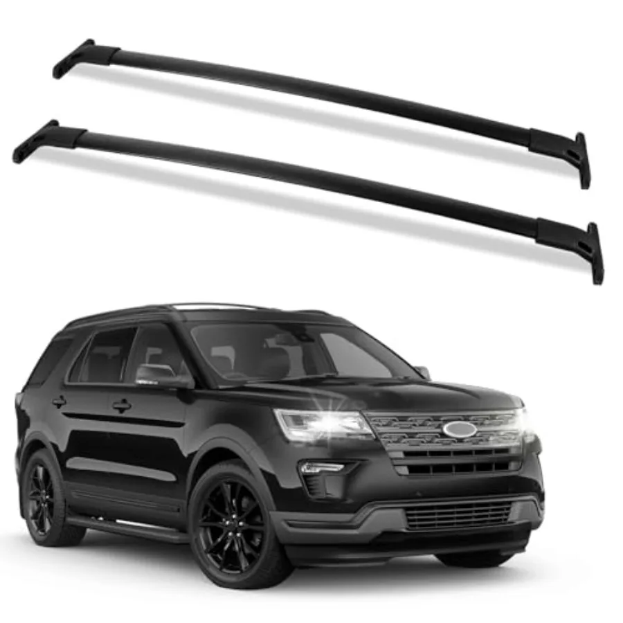 

Багажник на крышу 220 фунтов (100 кг) для Ford Explorer 2016-2019 с боковыми рейлингами, сверхпрочные алюминиевые поперечины для перевозки грузов и багажа