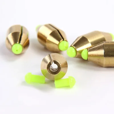 Lot 5 Pieces Accessories for Fishing Copper Weight Down Sinker Water Bronze Materials Float Balancer Gold Color