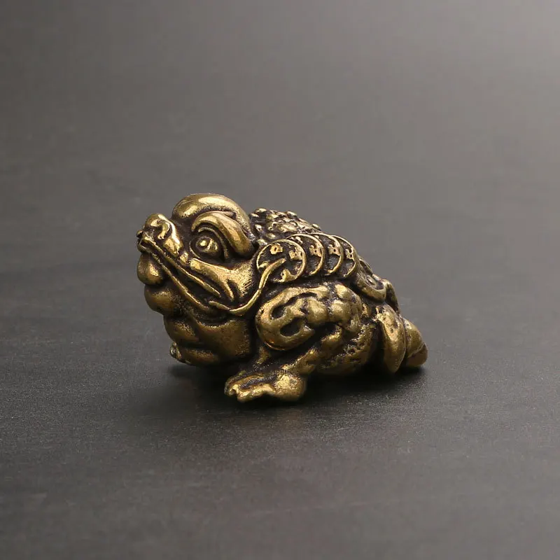 Pure Copper Solid Money String Toad Creative Antique Ornament Tea Pet Incense Plug