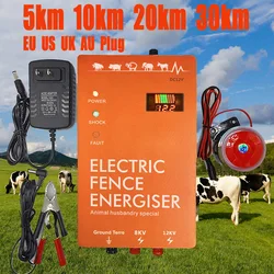 High Voltage Pulse Electric Fence Animal Horse Cattle Poultry Farm Shepherd Dog Alarm Animal Husbandry Tool Anti Beast Insulator