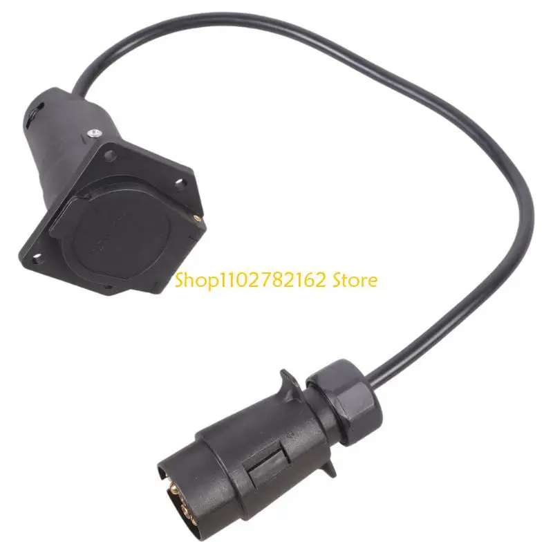 

547B Weatherproof Trailer Adapter Double 5 7 Pin Design 60cm Flexible Cord ABS Housing For Intercontinental Towing Needs