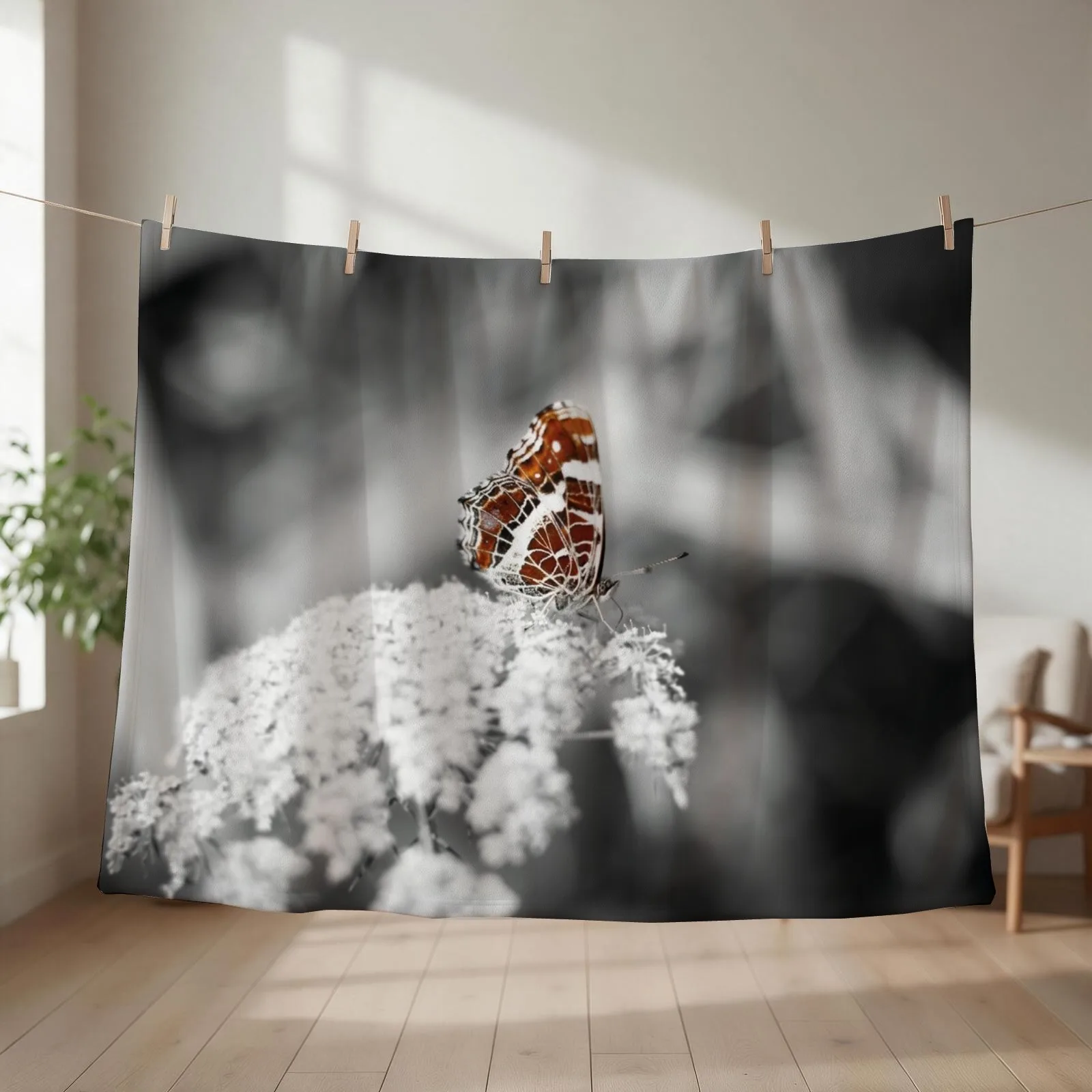 Butterfly colour isolation 1 Throw Blanket decorative Luxury Thicken Baby funny gift Blankets