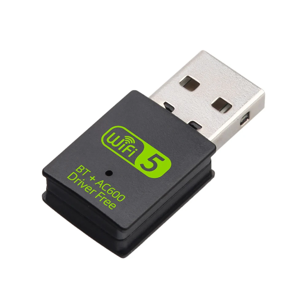 USB WiFi kompatybilny z Bluetooth Adapter 600Mbps dwuzakresowy 2.4/5Ghz bezprzewodowy zewnętrzny odbiornik Mini Adapter WiFi na PC Laptop