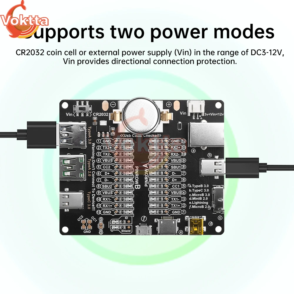 Imagem -03 - Cabo Usb Data Line Detection Board Cabo Checker Usb Cabo Tester Short Circuit On-off Switching Tipo-c Test Tools