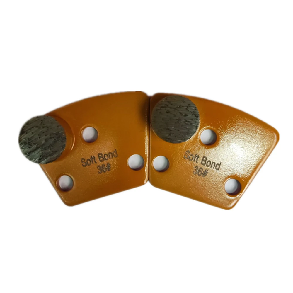 ASL09 Blastrac Diamond Floor Pads Coating Removal Metal Bond Trapezoid Grinding Shoes Single Round Segment Grinding Head
