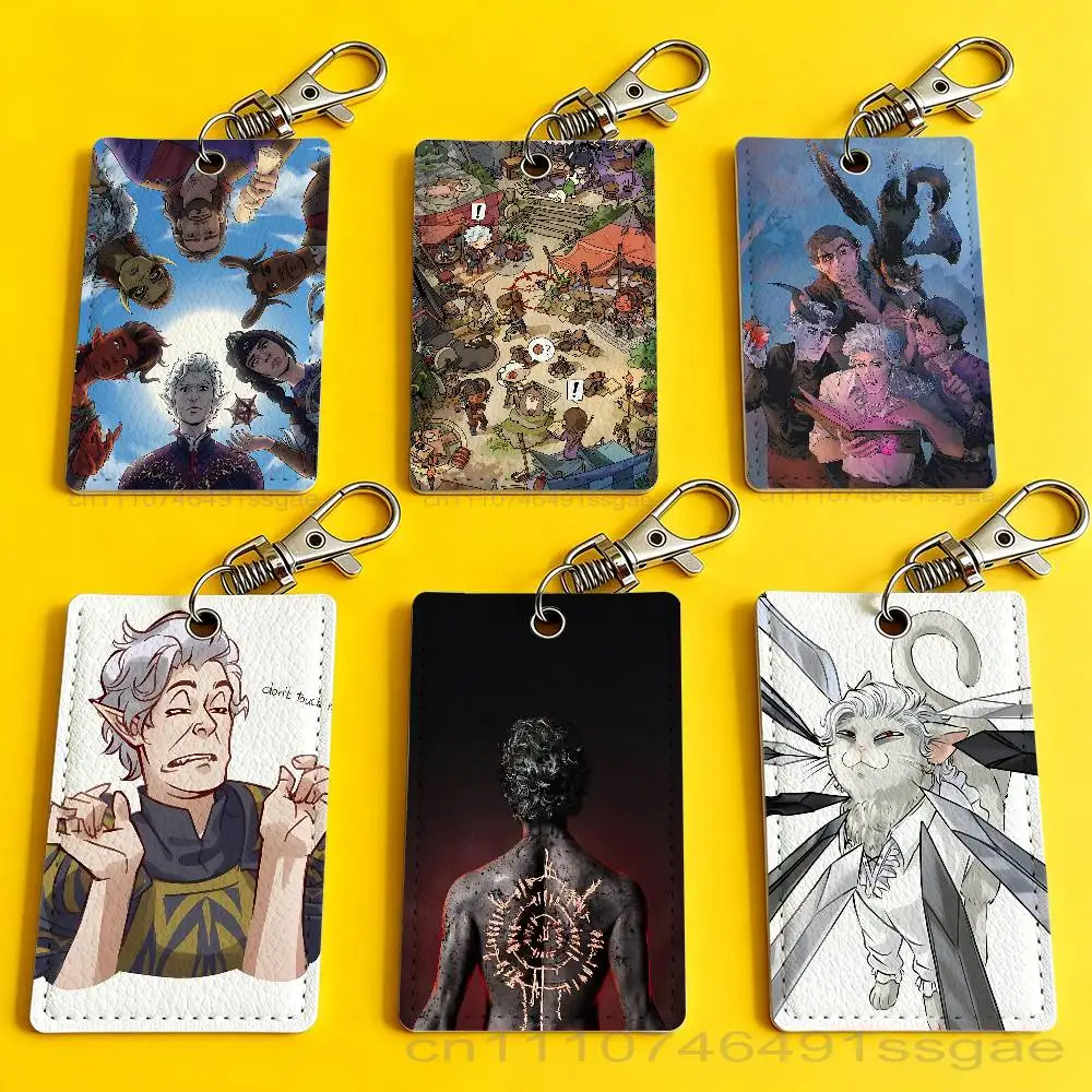 

B-Baldurs A-Astarion G-Gate Badge Holder Keychain For Bank Business Work Card Holder Student Card Protective Case Bus Card