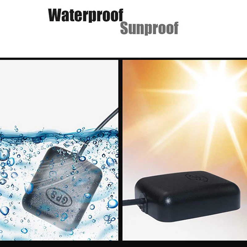 50 قطعة هوائي GPS نشط مقاوم للماء هوائي GPS نشط مع موصل SMA ذكر 28dB كسب ، 3-5VDC هوائي GPS المغناطيسي