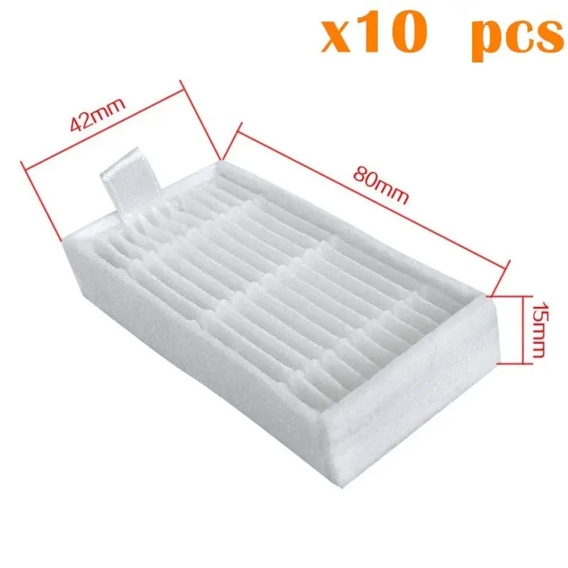 10pcs Vacuum Cleaner Dust Hepa Filter for Ilife V2,Domoova DRV50 Robot Vacuum Cleaner Parts Filter Hepa Replacement
