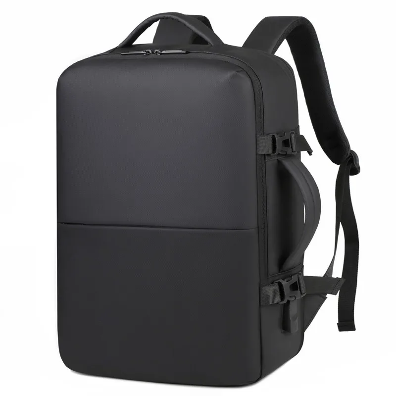 Nesitu Lightweight Waterproof Expandable Large Capacity A4 14 15.6 inch Laptop Men Women Backpack Duffel Travel Bag Black M2310