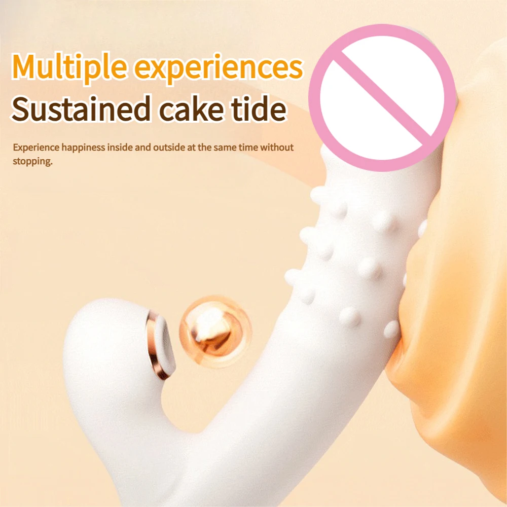 Stimulateur de point G, vibrateur de poussée Rechargeable pour femmes avec rotation et succion du clitoris, jouet sexuel étanche et avec chargement USB