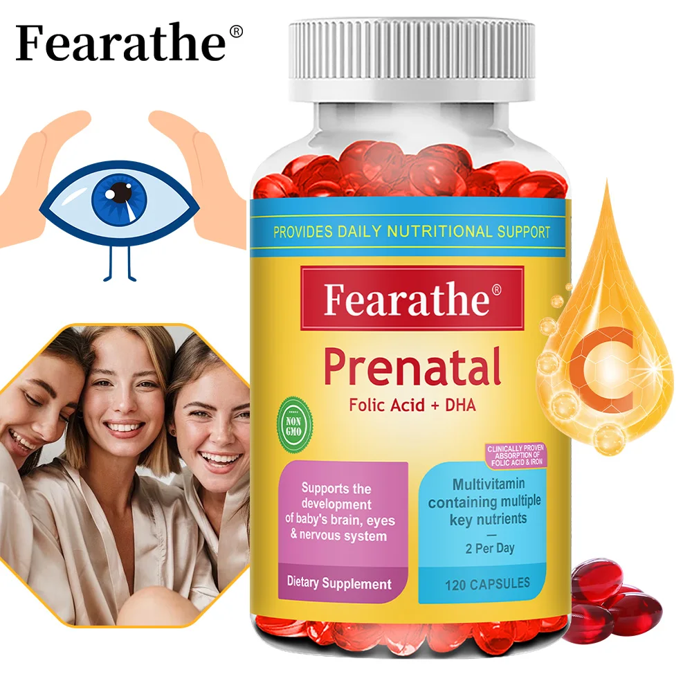 

Prenatal with Folic Acid + DHA, Prenatal Vitamin & Mineral Supplement for Daily Nutritional Support, 30/60/120 Softgels, NON-GMO