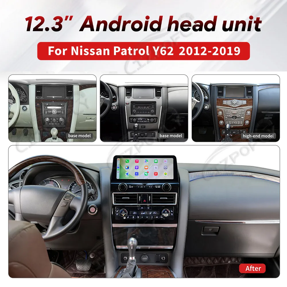 

12.3 Inch Car Radio Android For Nissan Armada 2012-2019 CarPlay Multimedia Video Player Car GPS Navigation Stereo Head Unit WIFI
