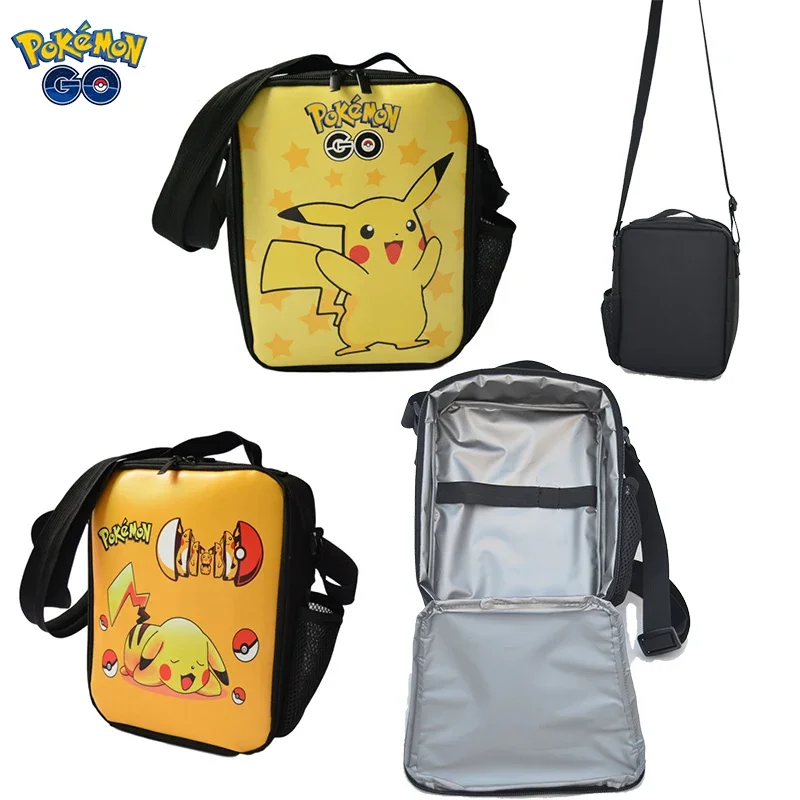 Anime Pokemon Pikachu Cooler Bag Lunch Bag Thermal Insulated Lunch Box Work Waterproof Portable Lunch Bag Woman Kids Food Packag