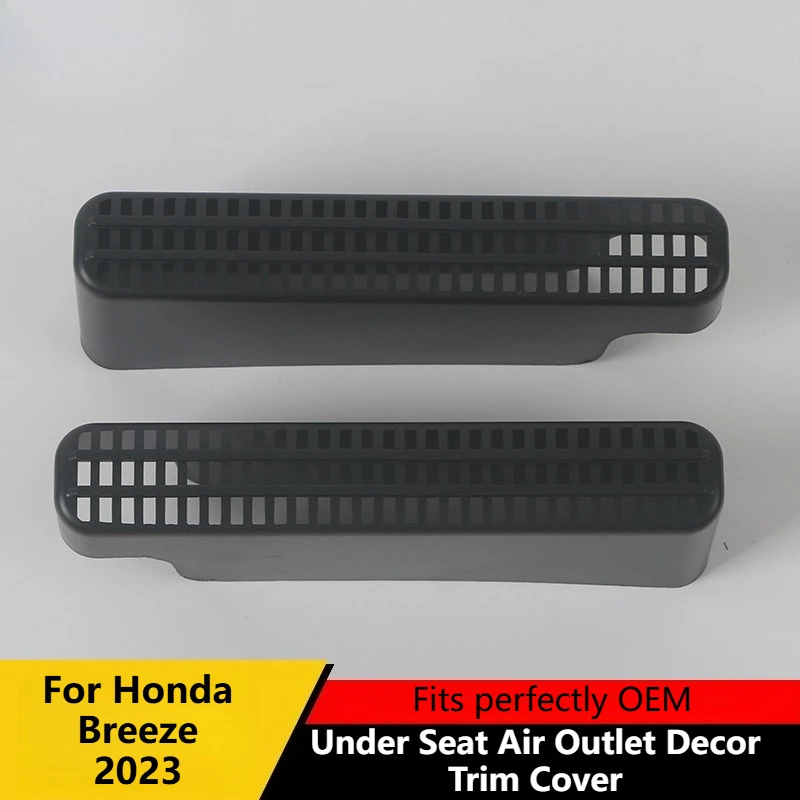 For Honda Breeze 2023 Car Interior Under Seat Air Vent Surround Decorative Cover Dust Proof Protector Bright Trim Sticker Auto