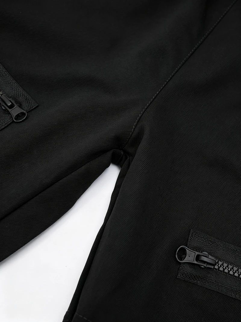 Herren Cargo-Hosen mit elastischem Bund, Kordelzug, mehreren Taschen, normaler Passform, geradem Bein, lässige Frühlings- und Herbst-Outdoor-Streetwear-Hosen – Detail 13