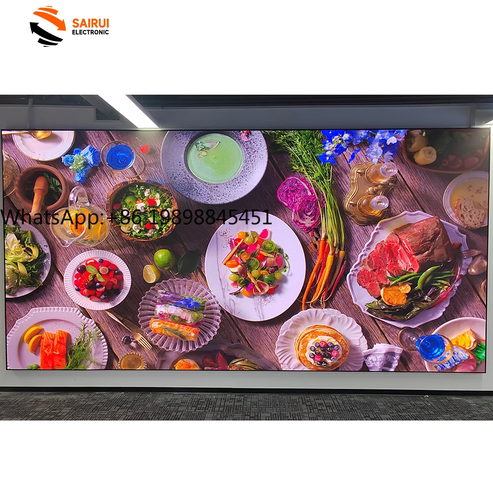 شاشة LED عالية الدقة مثبتة على الحائط للمدرسة 4*2.5 متر P1.2 P1.5 P1.8 P2 P2.5 P3 P4 شاشة LED لاجتماع تشغيل الفيديو واستخدام PPT #1