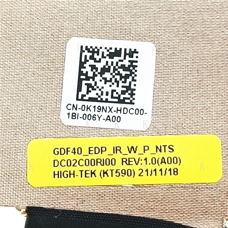 Cable LCD CC sin contacto para Dell E/5420 GDF40 IR-W-P-NTS 0K19NX K19NX DC02C00RJ00