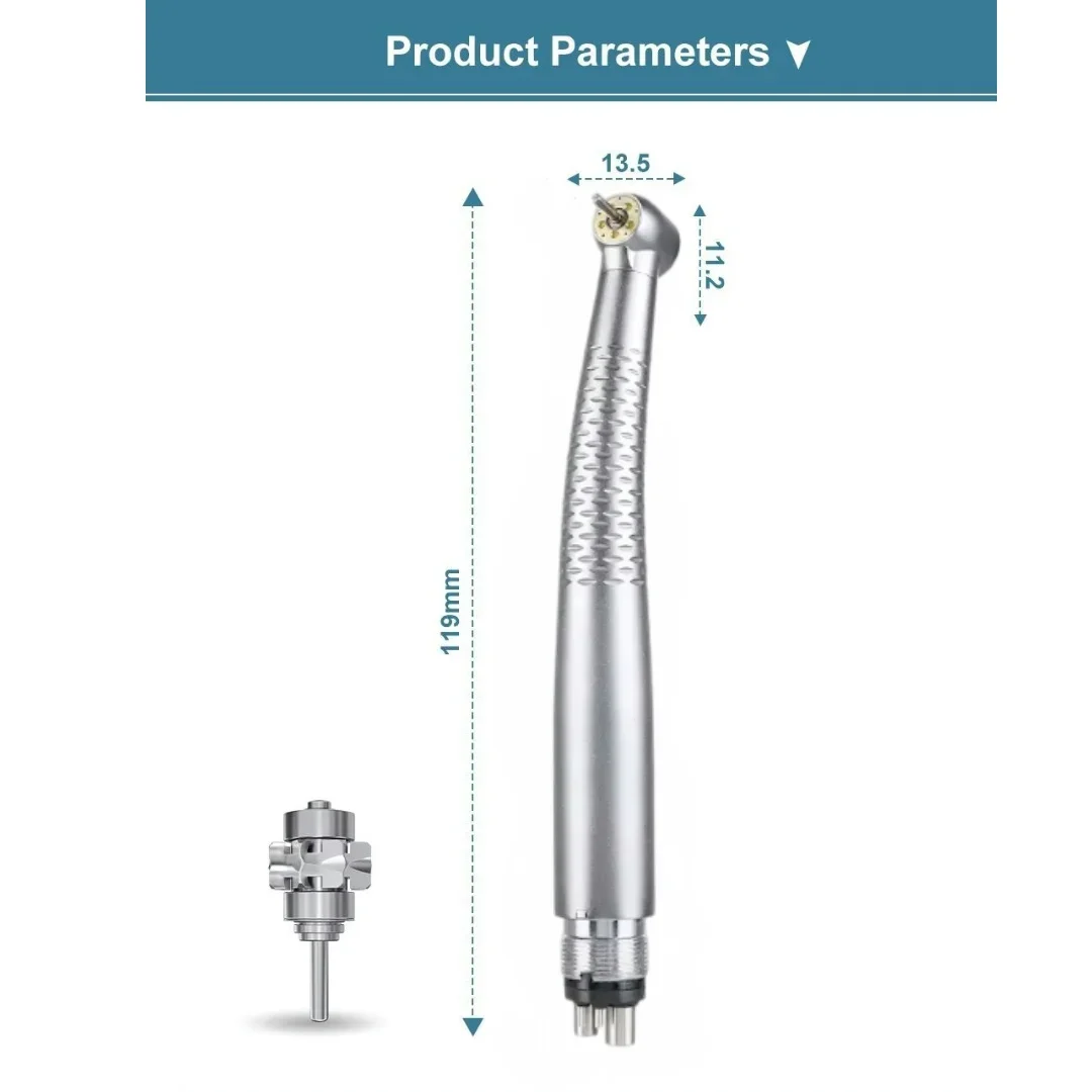 Silent Led Turbines Air Rotor Push Buttons Portable Dentals Led High Speed Handpiece With 5 Led Light/Oral equipment