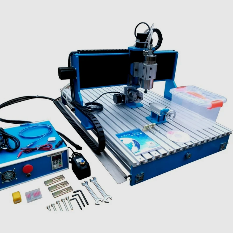 LY Router Wood Carving Machine CNC 6040L 4Axis 1.5KW 2.2KW VFD Water Cooled Spindle Metal Wood Working Milling Lathe Tools