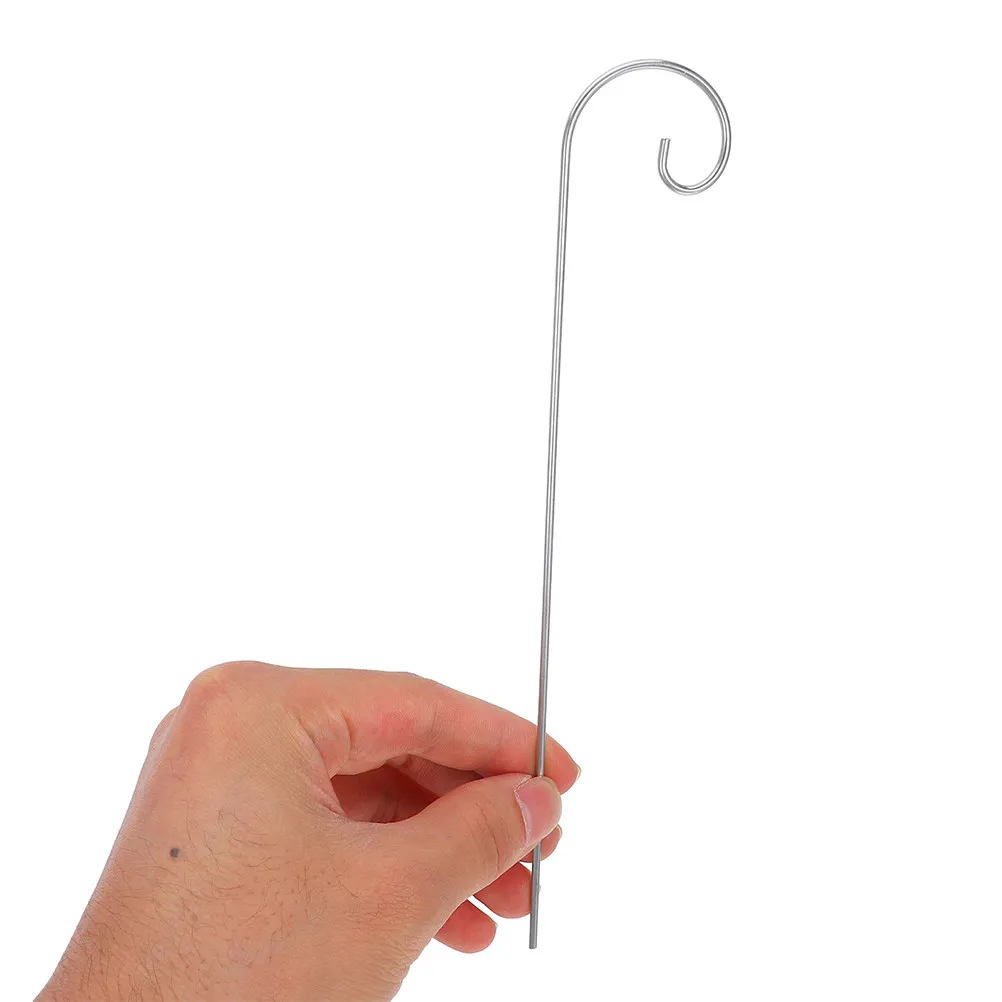 20Pcs Outdoor Metal Shepherd Hooks Garden Stakes Mini Plant Label Holders Lawn Sign Hangers Decorative Garden Markers