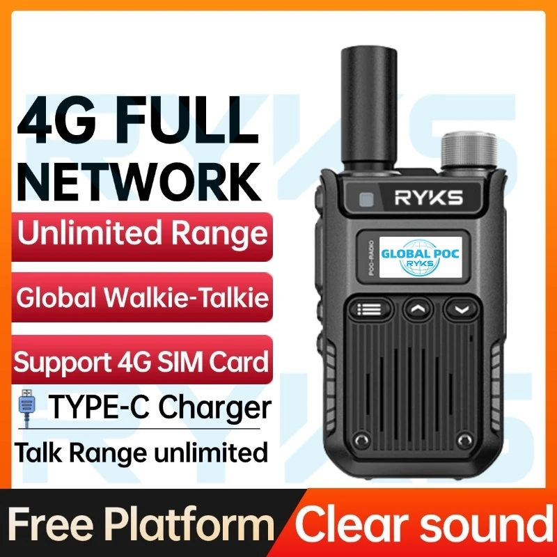 جهاز اتصال لاسلكي 4G 2 حزمة عالمية Ptt جهاز اتصال لاسلكي لاسلكي طويل المدى عسكري 10000 كجم