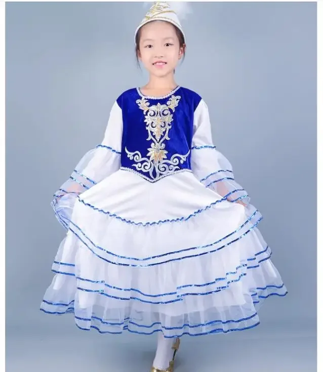 

Xinjiang Ethnic Style Dress Girl Dance Performance Kazakh Clothes