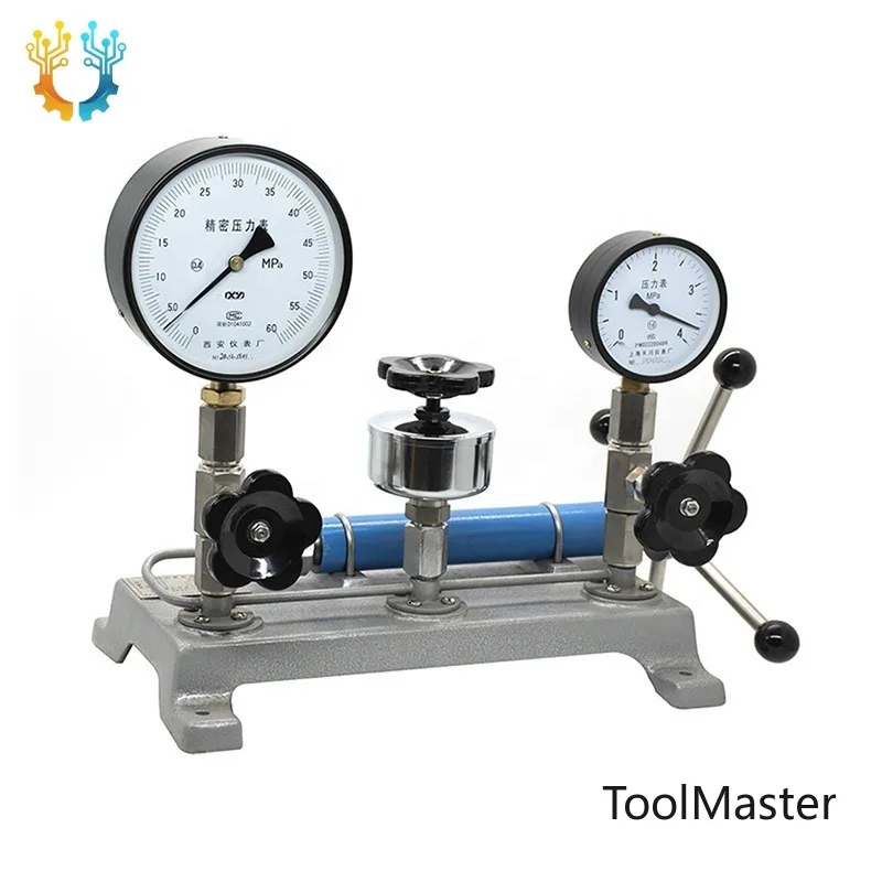 

[2026]Hydraulic Pressure Calibrator Hand Cranked Testing Platform All Stainless Steel Pressure Gauge Calibrator