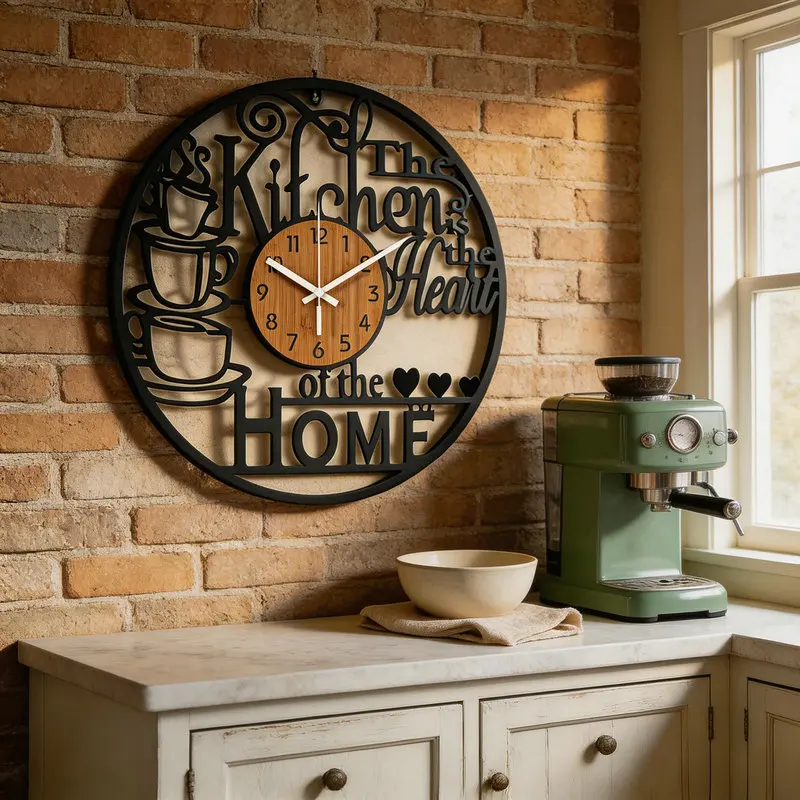 Artistic Iron Wall Clock, Creative Decorative Hanging Clock,40cm Silent,Modern Home Decoration Wall Art for Living Room Kitchen