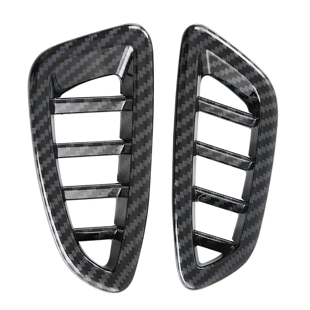 2pcs Car Carbon Fiber Dashboard Side Upper Air Vent Housing Outlet Frame Cover For Honda HRV HR-V 2022