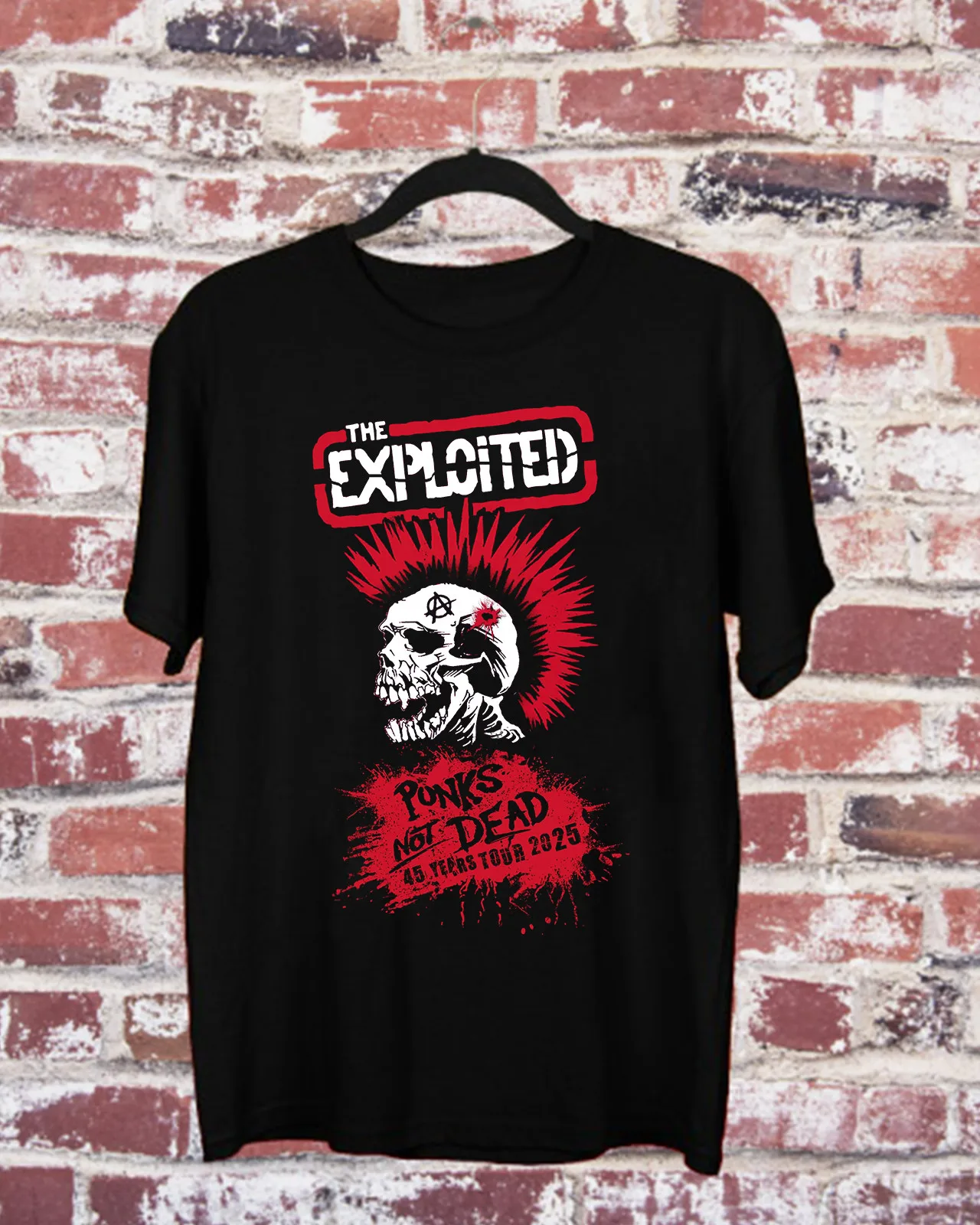 

Футболка THE EXPLOITED BAND PUNKS NOT DEAD 45-летний TOUR, размер S-5XL ET1055