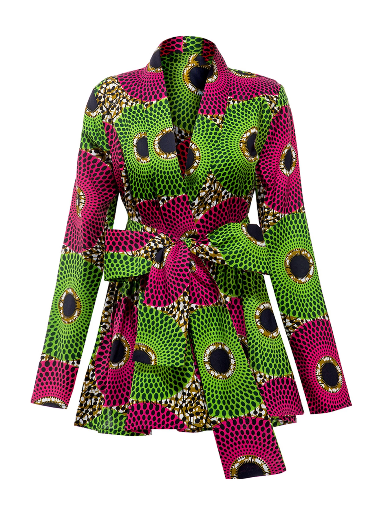 

Traditional African Women Elegant Party Jacket Ankara Wax Print Long Sleeve Outfit Party Wear
