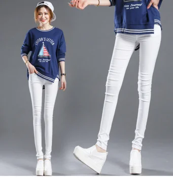 Elegant Solid Straight Pencil Pants Fashion Women Skinny Office Lady Commute Slim Sweatpant Casual Elastic Stretch New Trousers 3