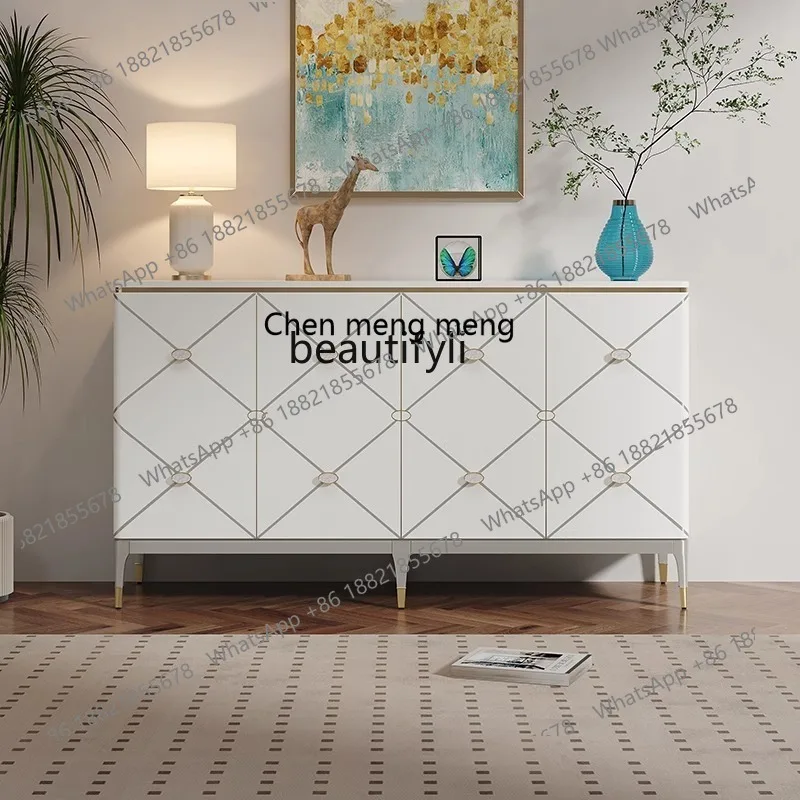 

X dining side cabinet, living room against the wall, integrated decorative tea, modern household solid wood, entrance cabinet