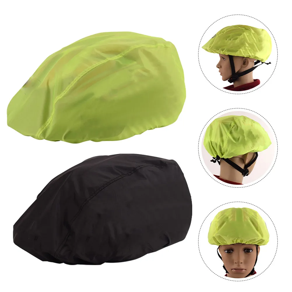 

2Pcs Waterproof Cycling Cover Rainproof Breathable Reflective Road Bicycle Rain Cover Windproof Fluorescent Green