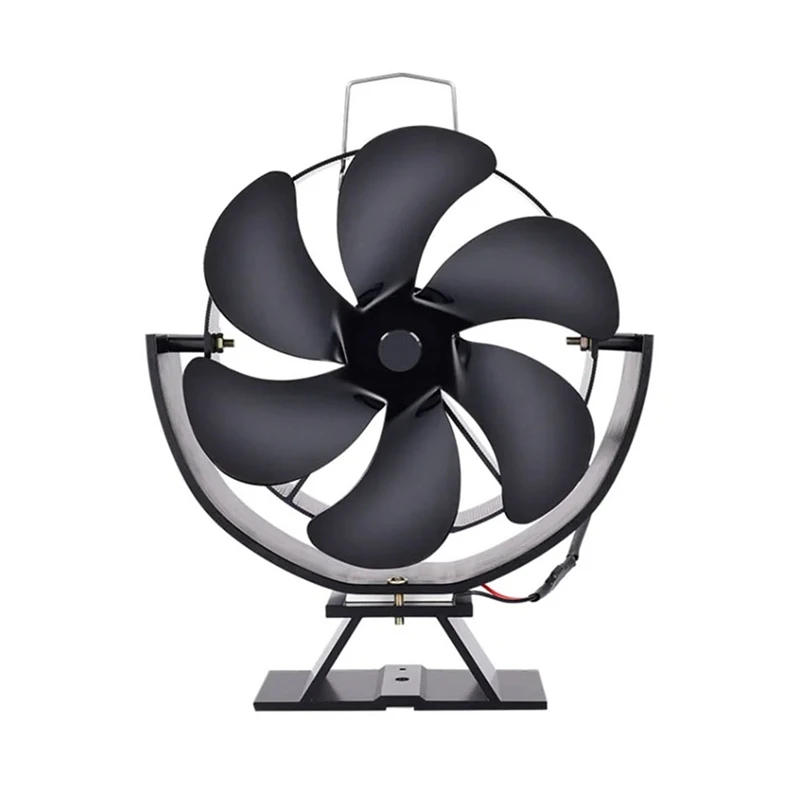 1 PCS 6 Blades Heat Powered Stove Fan Quiet Stove Fan Efficient Heat Log Wood Burner Eco-Fan