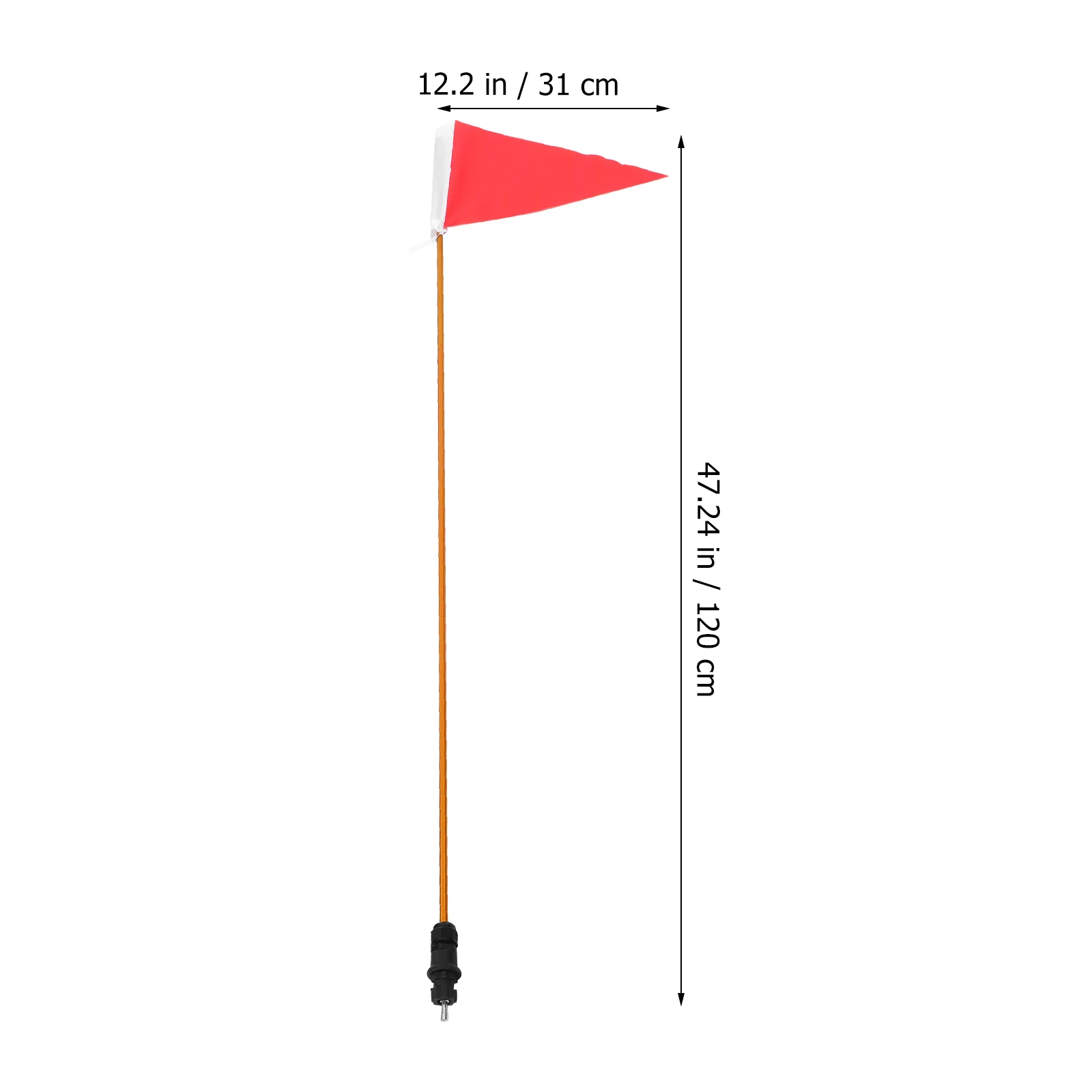 

1 set Kayak Safety Flag 4 Feet Polyester Triangle Warning Flagpole Holder Base Boat Canoe Accessories Multi Function