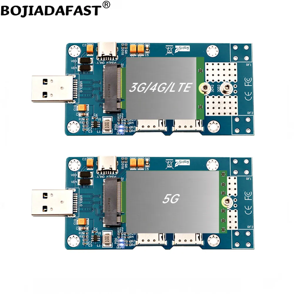 USB 3.0 커넥터, NGFF M.2 B 키 슬롯, 무선 어댑터 카드, 2 나노 SIM 거치대, 5G 4G LTE WWAN GSM 모듈 모뎀