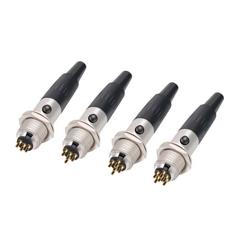 Mini conector de micrófono de Audio XLR para soldadura de Cable recto, conector hembra y macho, 3 pines, 4 pines, 5 pines, 6 pines, 1 Juego