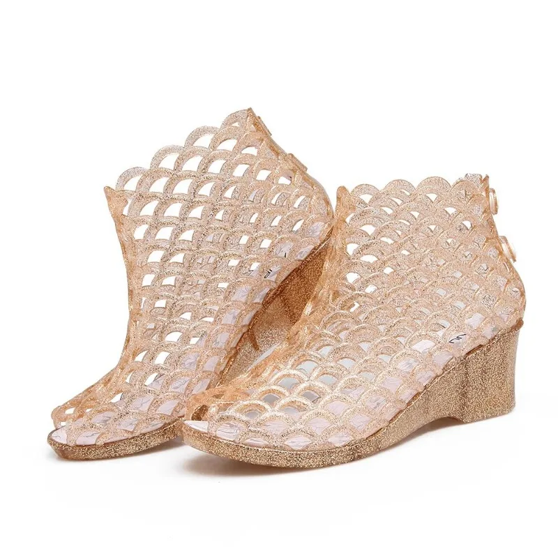 

Лето 2022, дышащие женские сандалии на полой подошве, удобная обувь на танкетке с открытым носком для женщин, Sandalias De Mujer, размер 36, 40