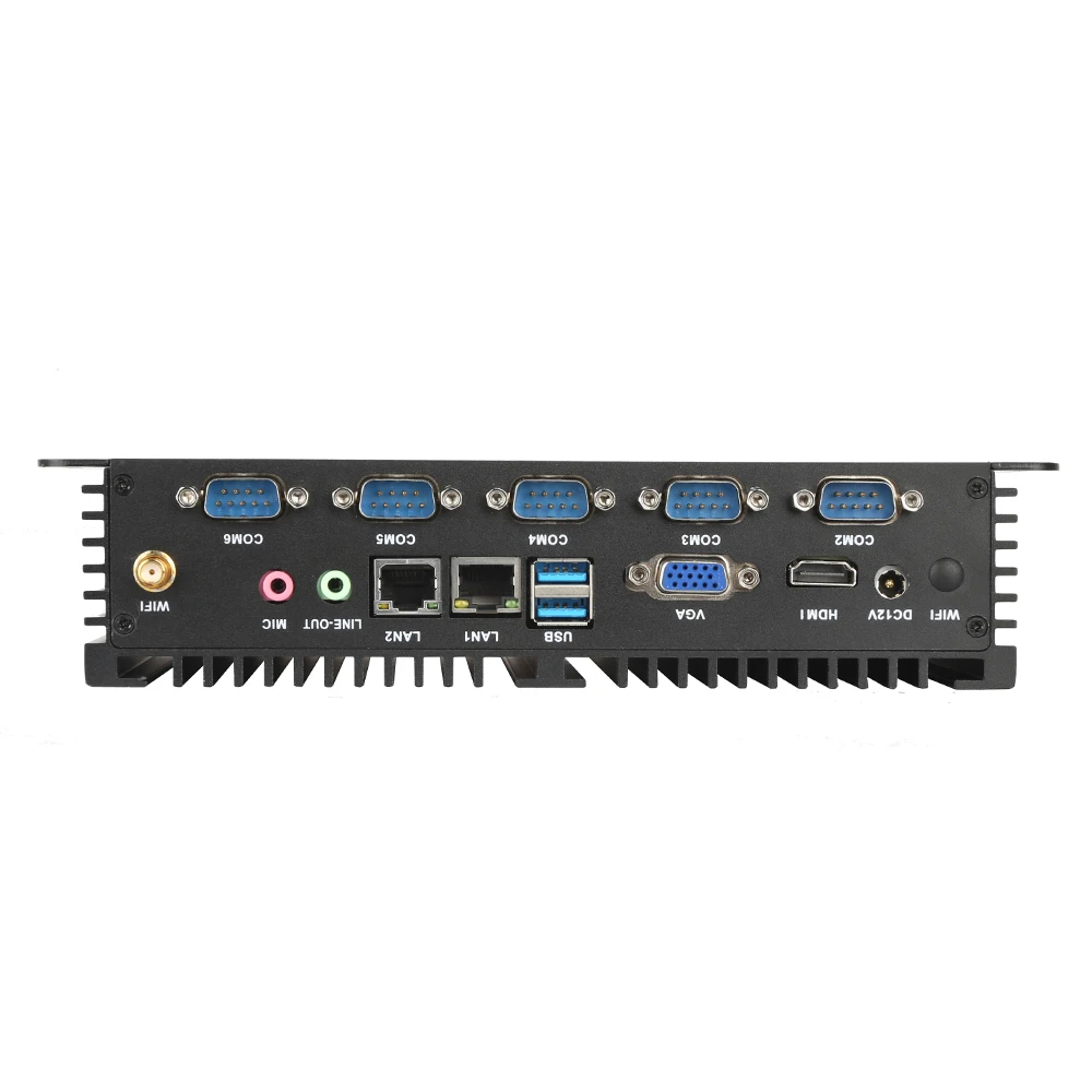 Fanless Industrial Mini PC No Monitor   Celeron I3 I5 I7 J1900 CPU 2 LAN 6USB 6COM SSD in Stock