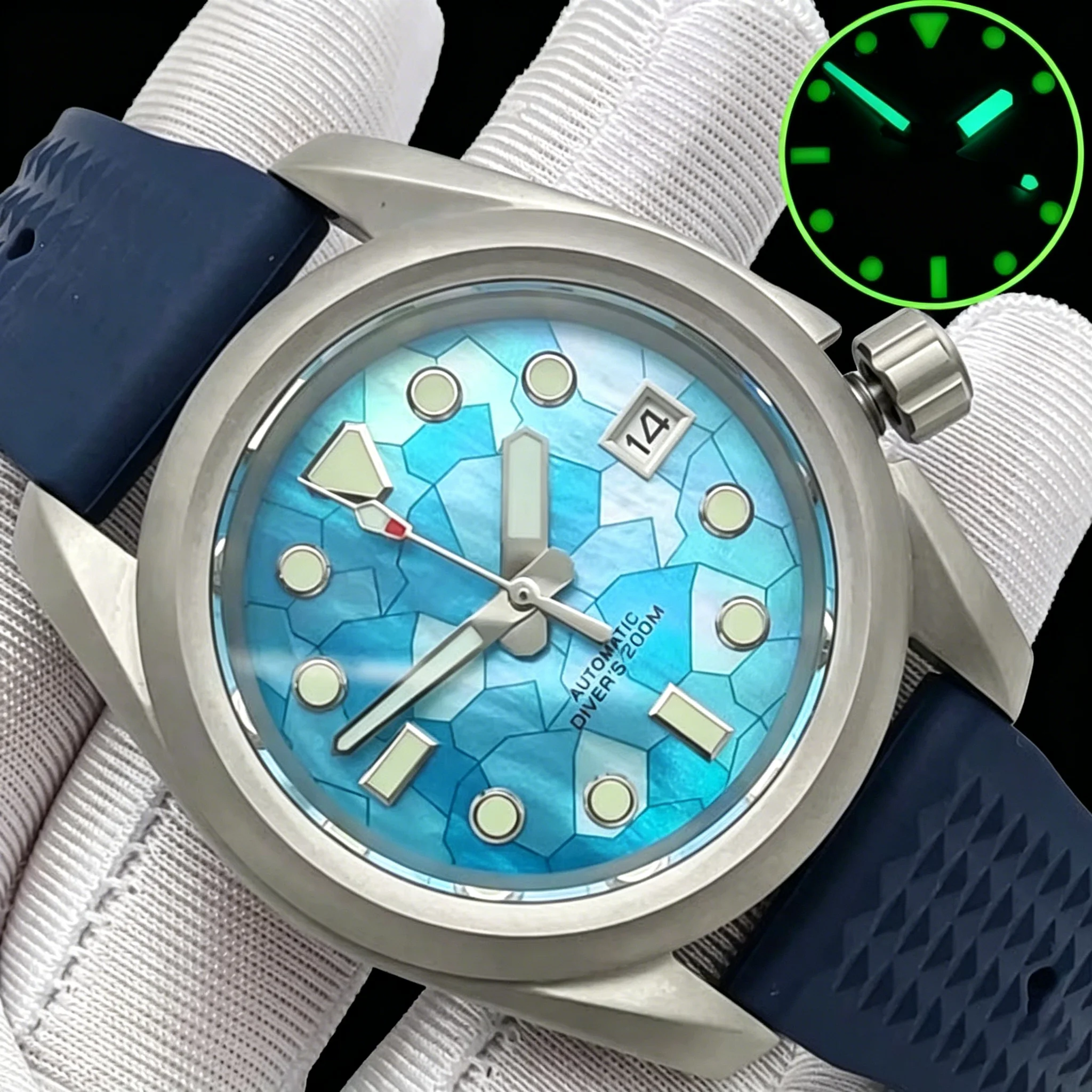 

40MM NH35 Luminous Luxury Business Men's Watch Automatic Mechanical Sapphire Watch for Man Dates Display