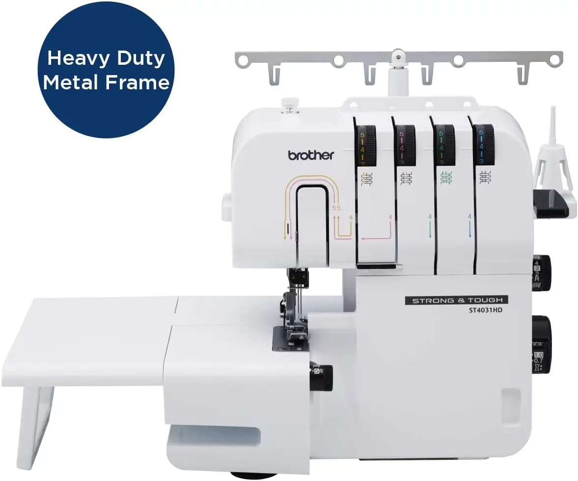 ST4031HD Serger, Strong & Tough Serger, 1,300 Stitches Per Minute, Durable Metal Frame Overlock Machine