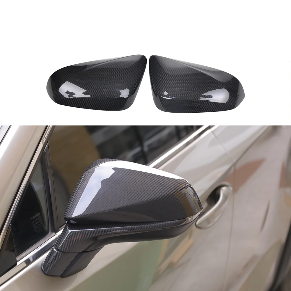 

RHD Real Dry Carbon Mirror Cover Housing Trim For Toyota Lexus NX200 Stick On 2015-2017